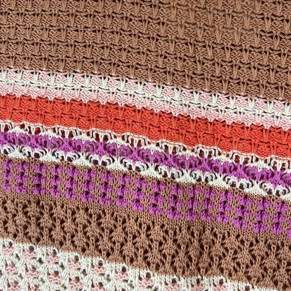 Heartloom Striped Crotchet Kenzie Tank in Ecru Size XS new spring - Picture 8 of 10